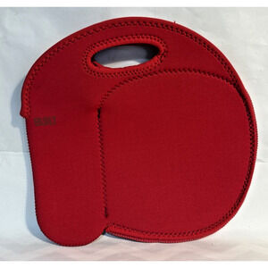 Built NY Red Neoprene Insulated Lunch Bag Tote Pouch